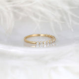 Stunning 0.38 TCW Round Moissanite Stones Half Eternity Wedding Bands 2
