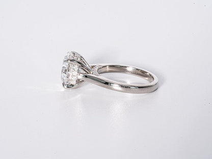 Stunning 2.25 CT Round Moissanite Engagement Ring with Hidden Halo Design 3