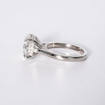 Stunning 3.50 CT Round Cut Moissanite Engagement Ring with Hidden Halo Design 4