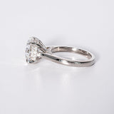 Stunning 3.50 CT Round Cut Moissanite Engagement Ring with Hidden Halo Design 4