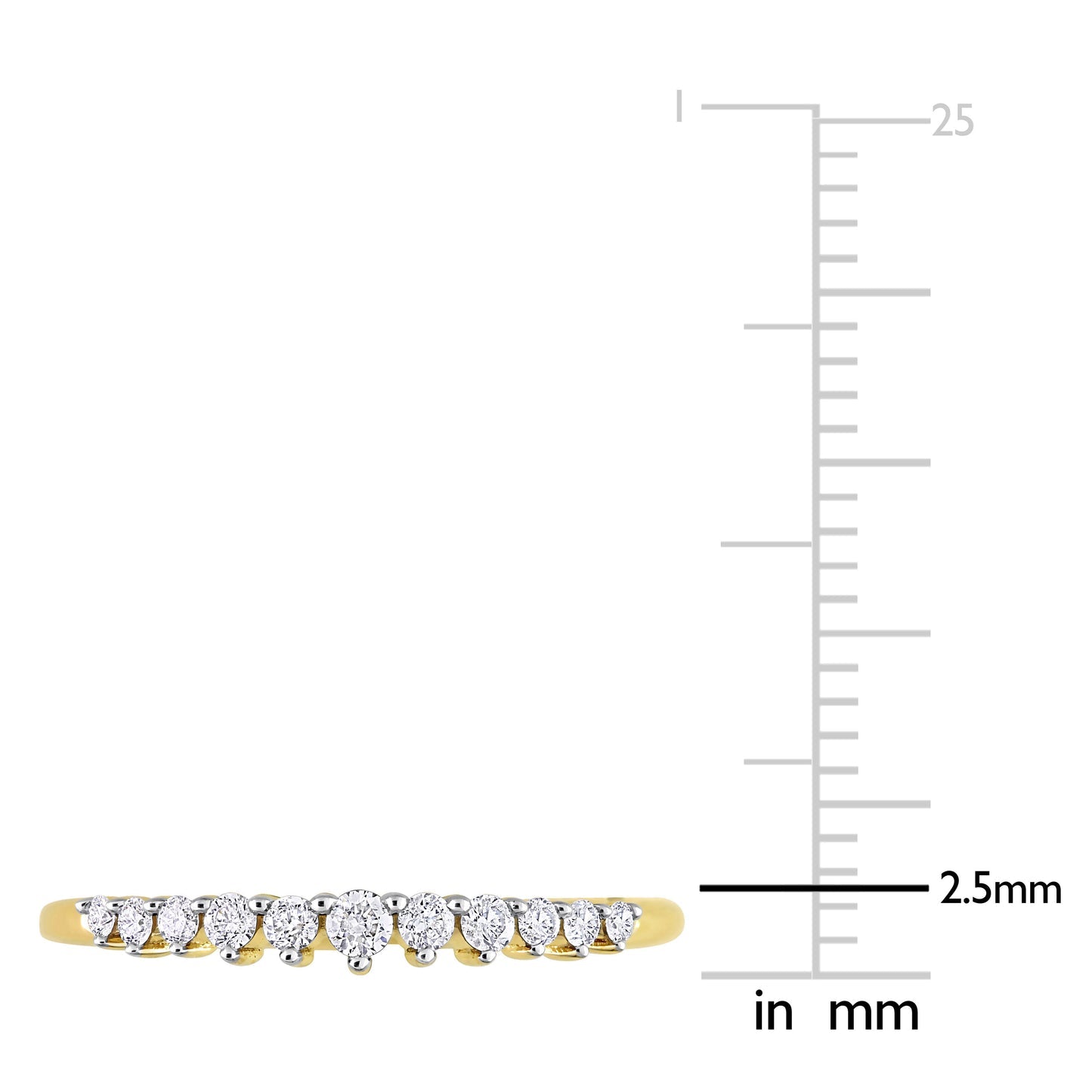 Round Cut Cubic Zirconia in 925 Sterling Silver Wedding Bands 8