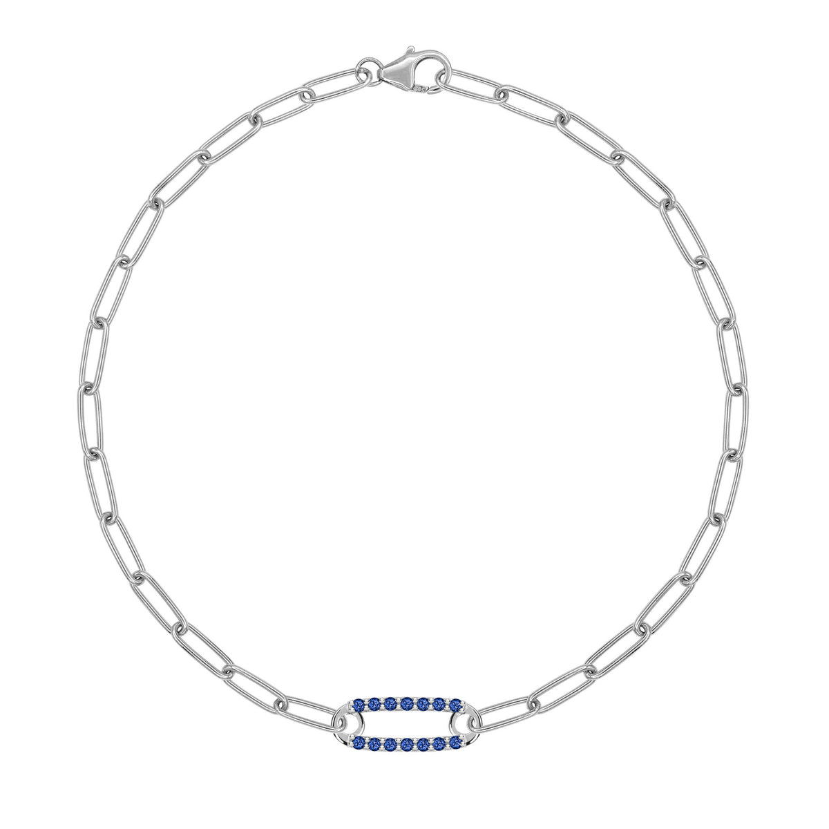 2.52 TCW Round Sapphire Lab Made Diamond- September Birthstone Bracelets 8