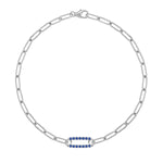 2.52 TCW Round Sapphire Lab Made Diamond- September Birthstone Bracelets 8
