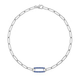 2.52 TCW Round Sapphire Lab Made Diamond- September Birthstone Bracelets 8