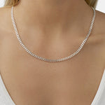 Round Cut Cubic Zirconia in 925 Sterling Silver Necklace 4