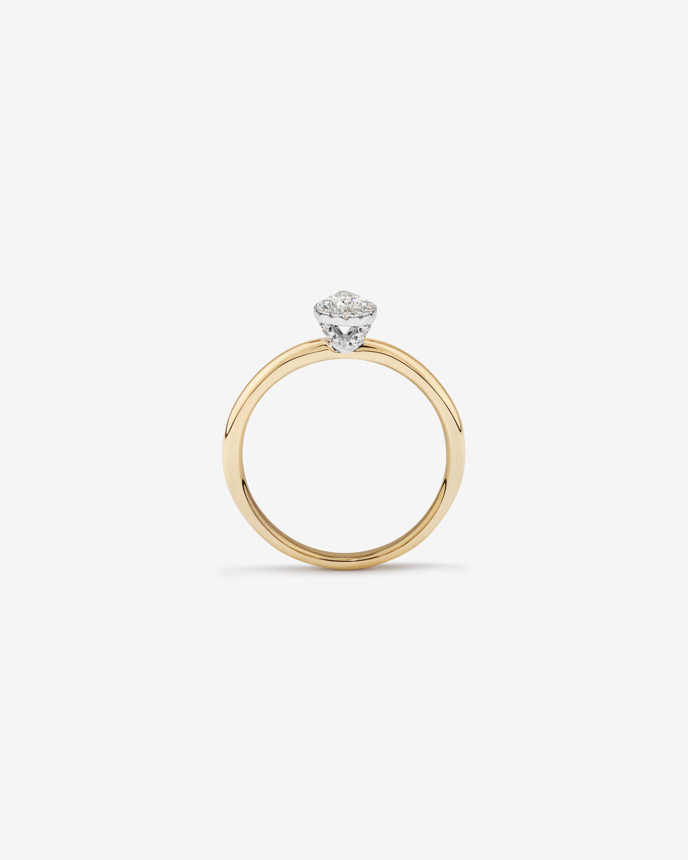 Stunning 0.3 CT Pear Moissanite Engagement Ring In Halo Design 2
