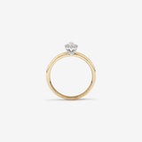 Stunning 0.3 CT Pear Moissanite Engagement Ring In Halo Design 2