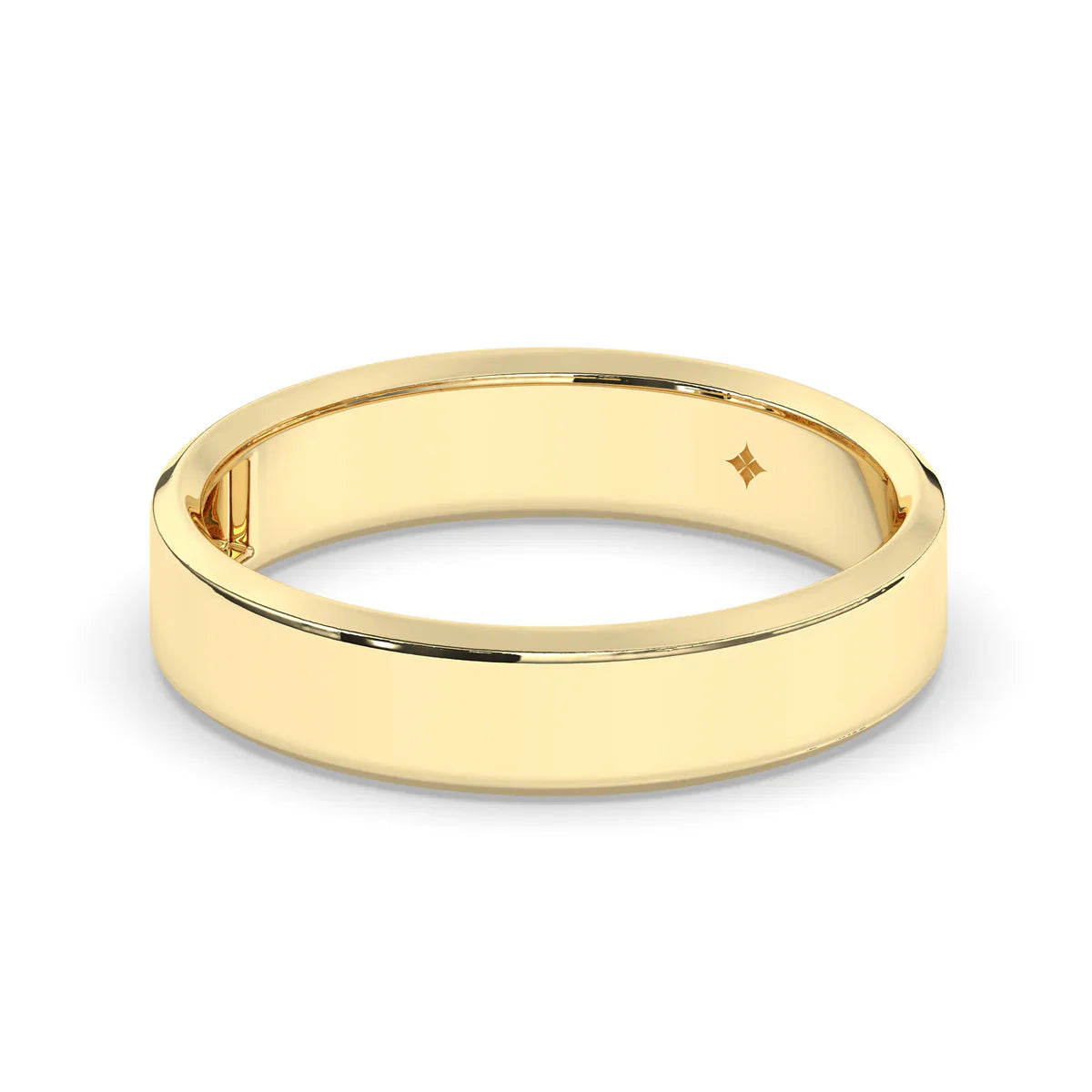 Delicate Plain Men's Wedding Band in Solid Gold 2