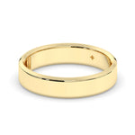 Delicate Plain Men's Wedding Band in Solid Gold 2