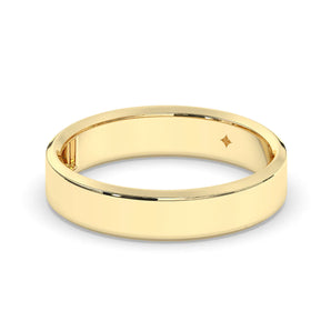 Delicate Plain Men's Wedding Band in Solid Gold