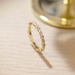 0.1 TCW Marquise & Round Cut Pave Moissanite Bridal Wedding Band 7