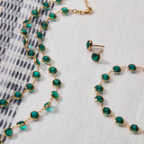 13.44 TCW Round Emerald Lab Made Diamond-May Birthstone Dainty Bracelet 3