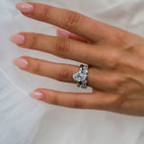 Oval Cut Solitaire Style  Cubic Zirconia in 925 Sterling Silver Ring 8