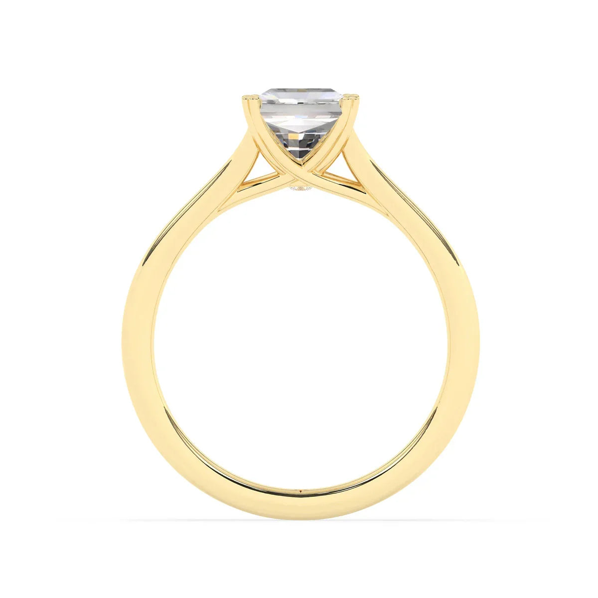 Stunning 2.0 CT Emerald Moissanite Engagement Ring with Split Shank Design 2