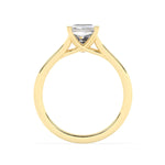 Stunning 2.0 CT Emerald Moissanite Engagement Ring with Split Shank Design 2