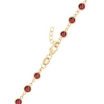 5.0 TCW Round Garnet Lab Made Diamond- January Birthstone Bracelets 5