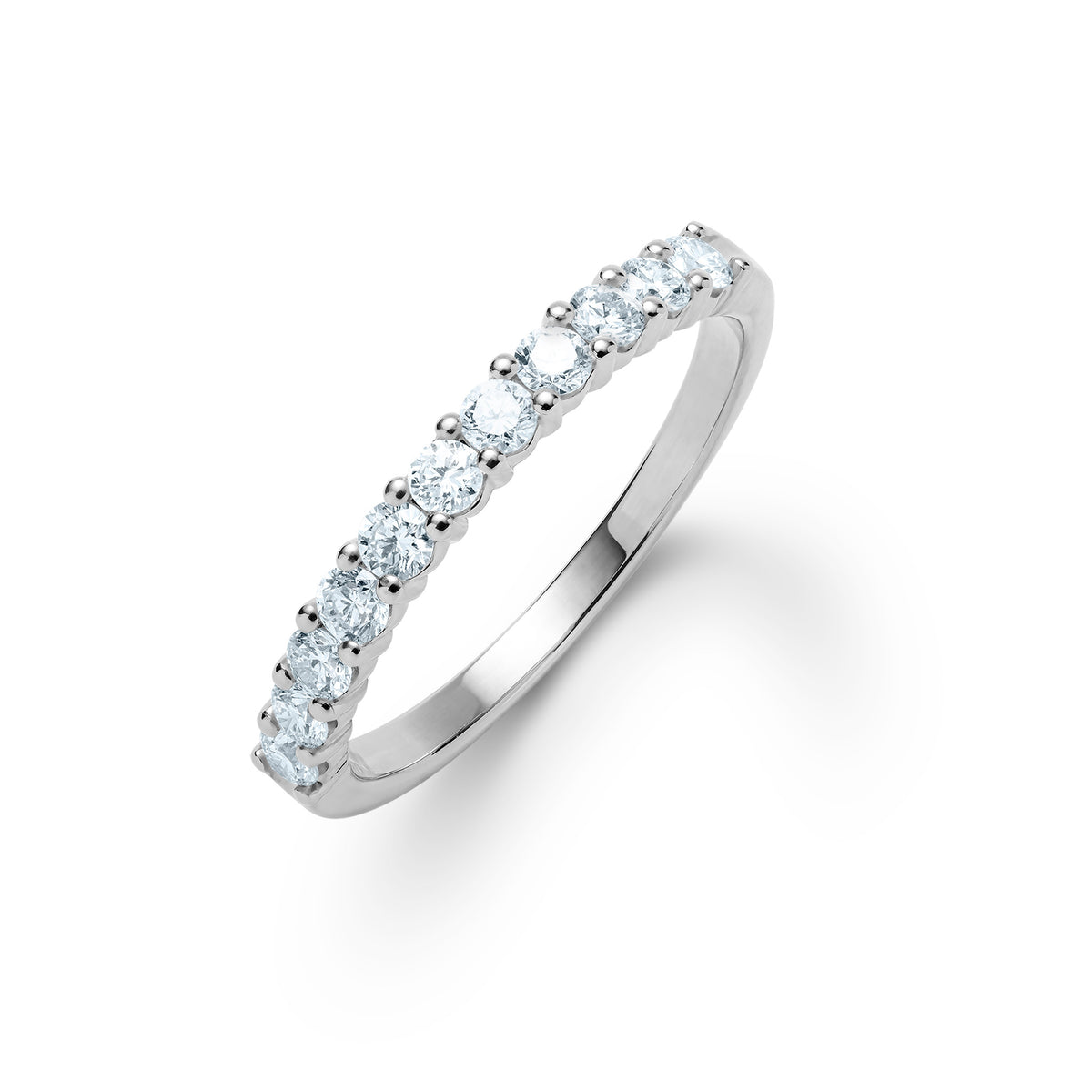 1.32 TCW Round Aquamarine Lab Made Diamond- March Birthstone Wedding Band 7