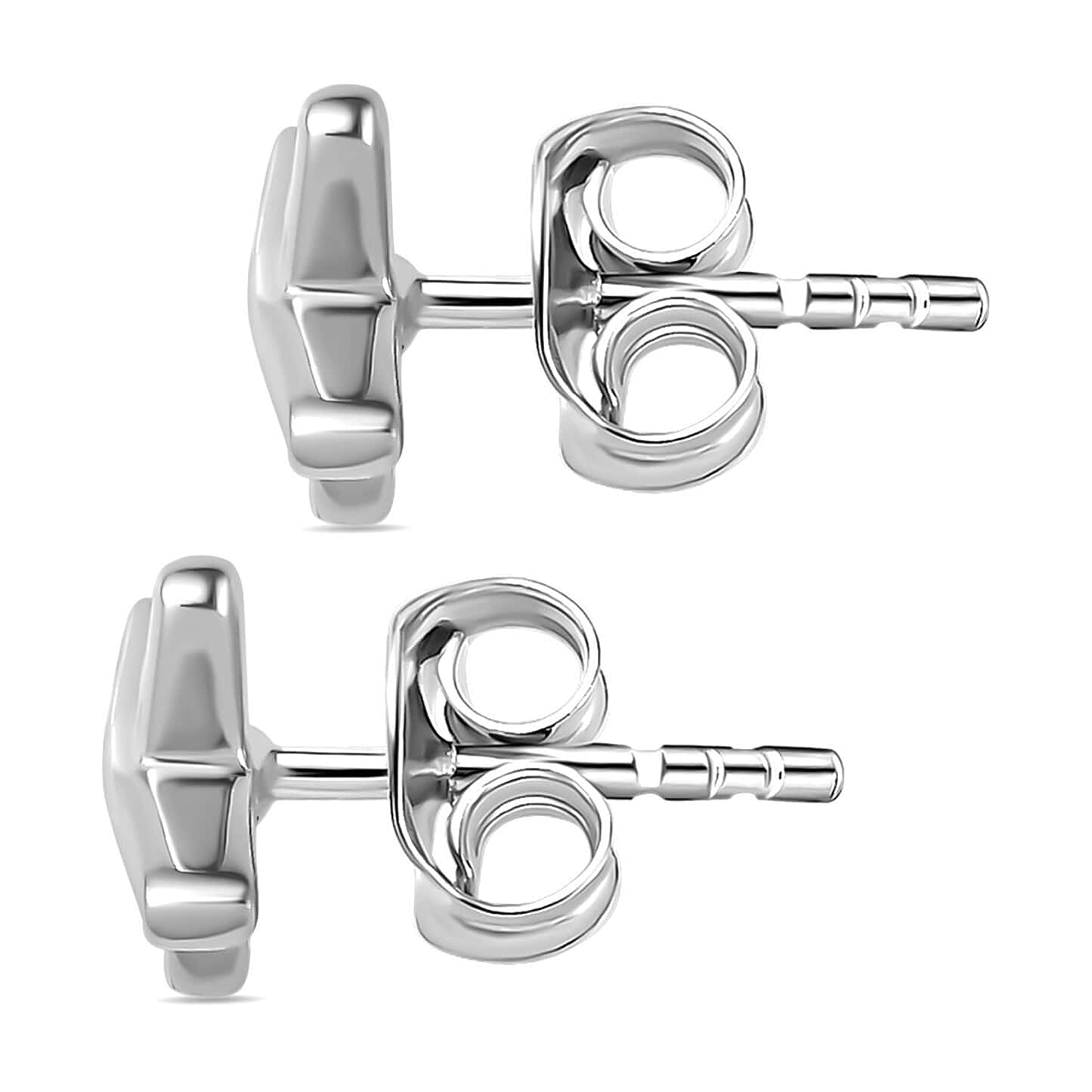 Round Cut Cubic Zirconia in 925 Sterling Silver Earrings 4