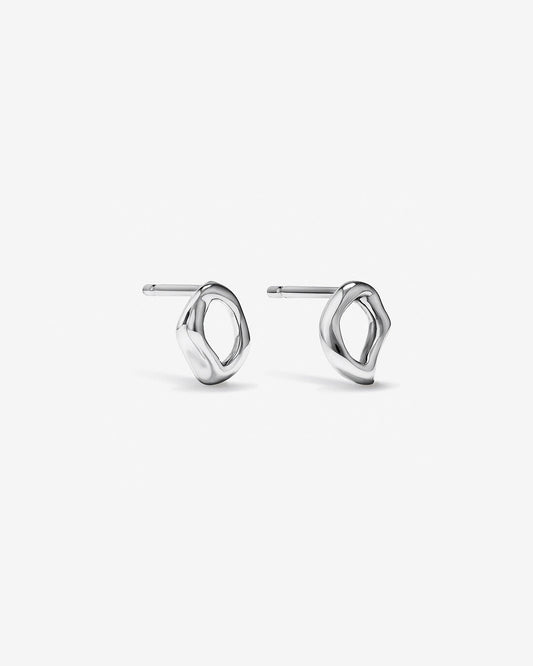 Round Cut Cubic Zirconia in 925 Sterling Silver Earrings 1