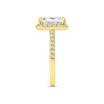 Stunning 3.5 CT Radiant Moissanite Engagement Ring with Pave and Halo Design 3