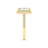 Stunning 3.5 CT Radiant Moissanite Engagement Ring with Pave and Halo Design 3