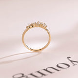 Stunning 0.2 TCW Round Moissanite Stones Half Eternity Wedding Bands 5