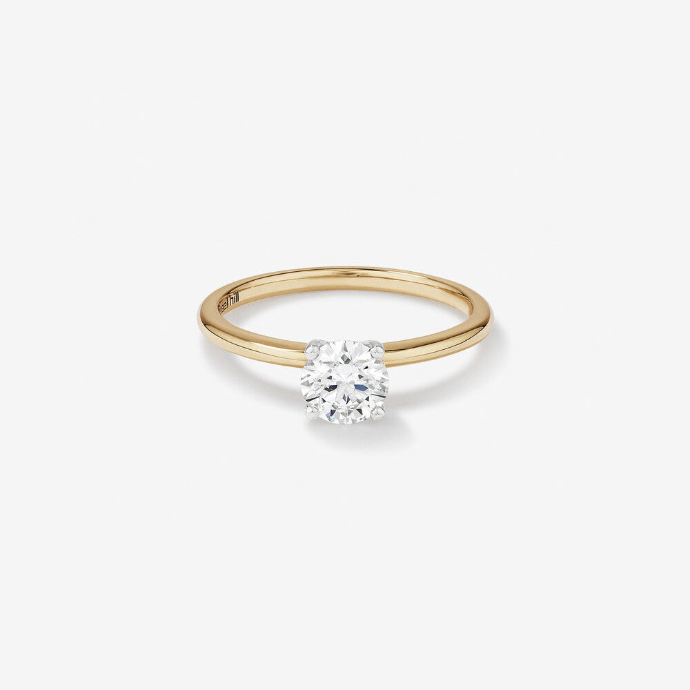 Stunning 0.70 CT Round Moissanite Engagement Ring Solitaire Design 1