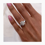 Classic 2.0 CT Radiant Moissanite Engagement Ring with Three Stone Design 4