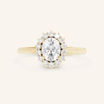Stunning 1 CT Oval Moissanite Engagement Ring With Halo Design 1