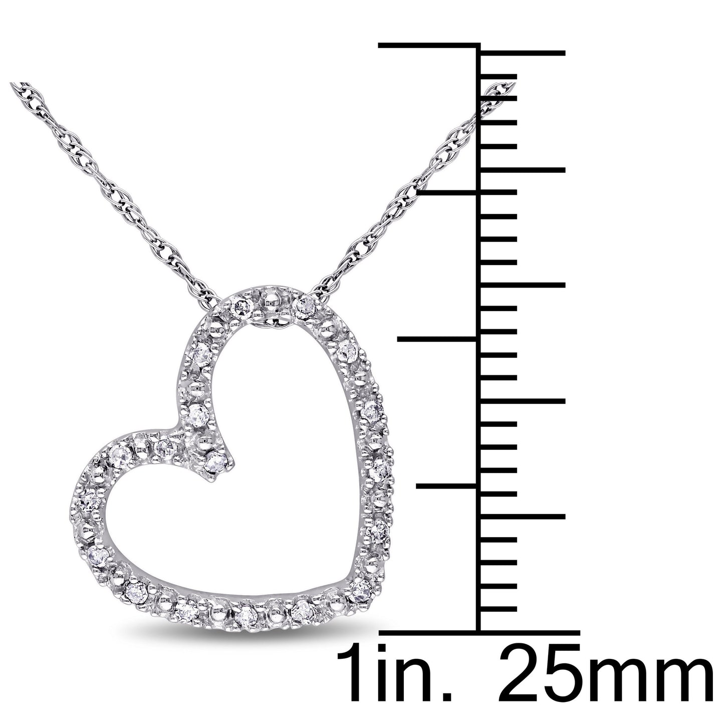 Round Cut Cubic Zirconia in 925 Sterling Silver Necklace 6