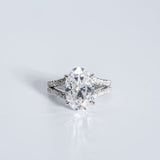 Classic 3.50 CT Oval Moissanite Engagement Ring with Split Shank Design 1