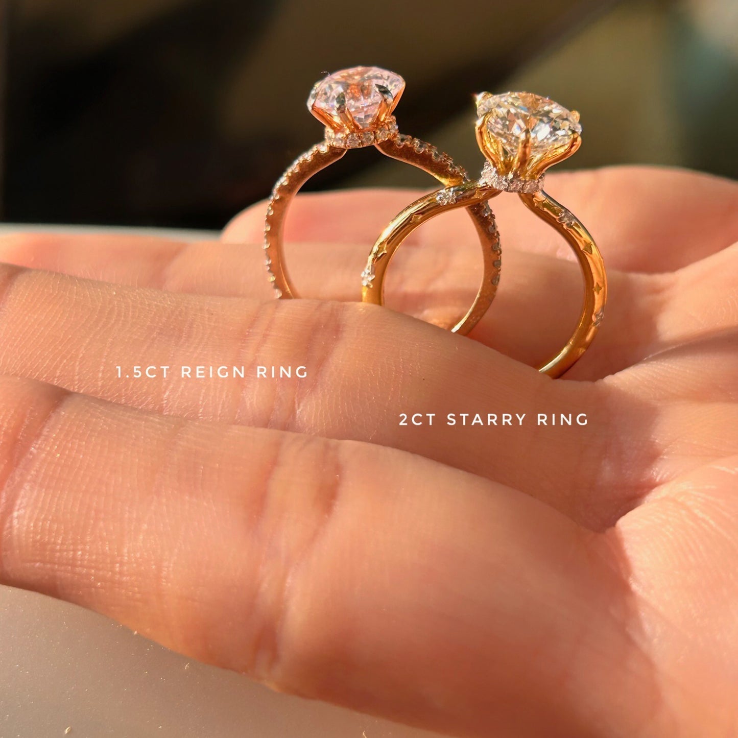 Stunning 1.0 CT Round Moissanite Engagement Ring with Hidden Halo Design 5