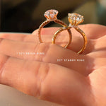 Stunning 1.0 CT Round Moissanite Engagement Ring with Hidden Halo Design 5
