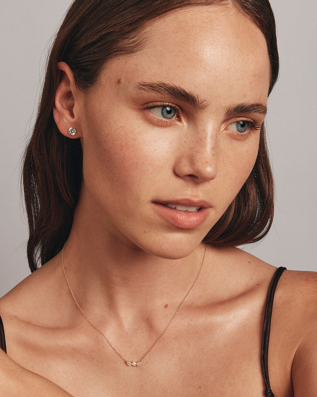 Round Cut Cubic Zirconia in 925 Sterling Silver Necklace 3