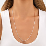 Round Cut Cubic Zirconia in 925 Sterling Silver Necklace 4