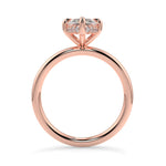 Stunning 1.05 CT Marquise Moissanite Engagement Ring with Hidden Halo Design 10