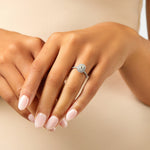 Stunning 1 CT Oval Moissanite Engagement Ring With Double Halo & Pave Design 4
