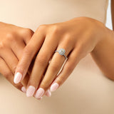 Stunning 1 CT Oval Moissanite Engagement Ring With Double Halo & Pave Design 4