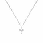 0.50 TCW Round Cut Moissanite Diamond Cross Pendant Necklace in Solid Gold 9