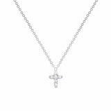 0.50 TCW Round Cut Moissanite Diamond Cross Pendant Necklace in Solid Gold 9