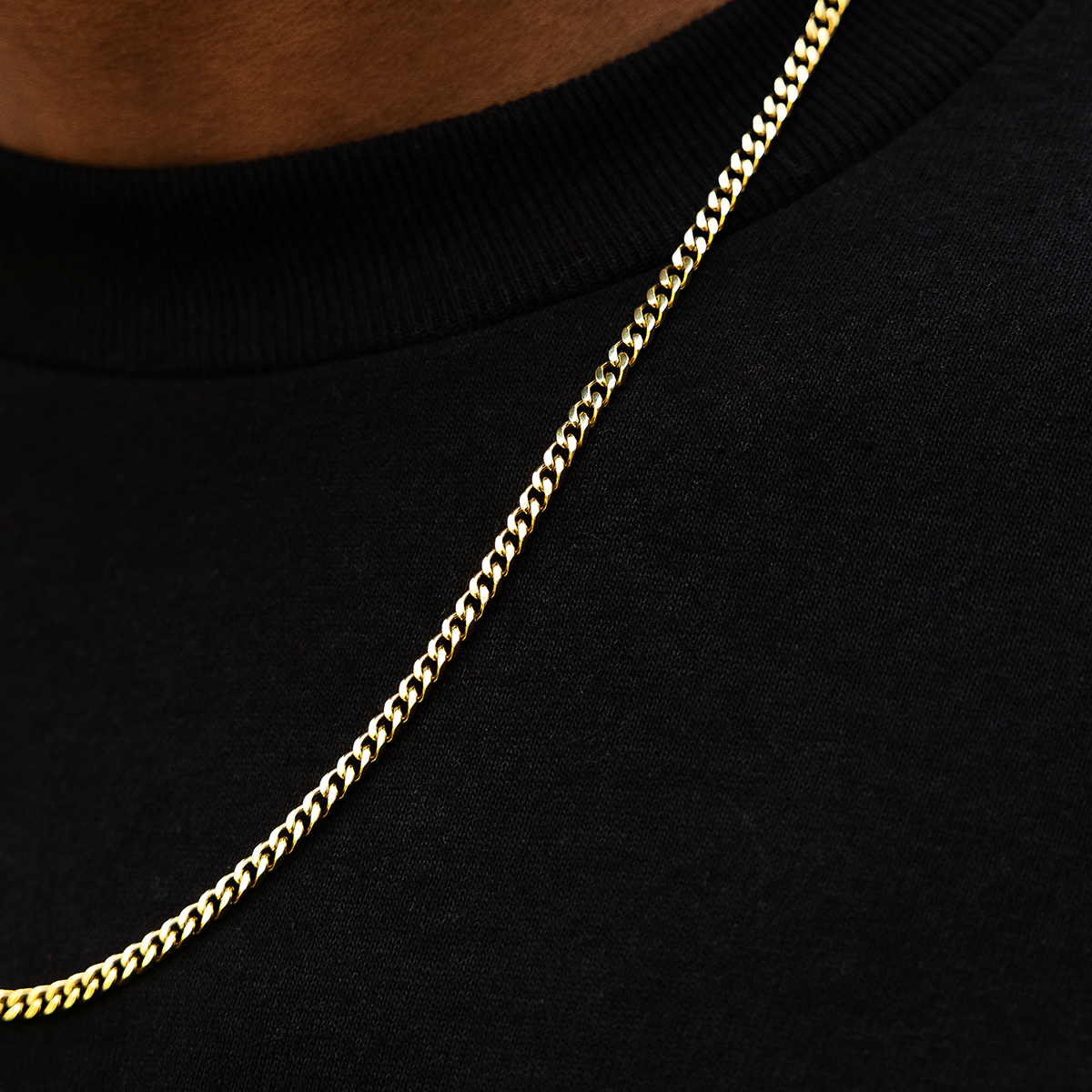Polished Finish Cuban Silver Necklace For Him 3