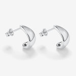 Round Cut Cubic Zirconia in 925 Sterling Silver Earrings 3