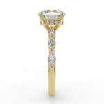 Stunning 2.0 CT Round Moissanite Engagement Ring with Hidden Halo & Pave Design 2