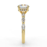 Stunning 2.0 CT Round Moissanite Engagement Ring with Hidden Halo & Pave Design 2