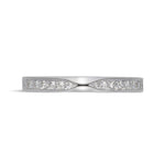 Stunning 0.2 TCW Round Moissanite Stones Full Eternity Wedding Bands 1