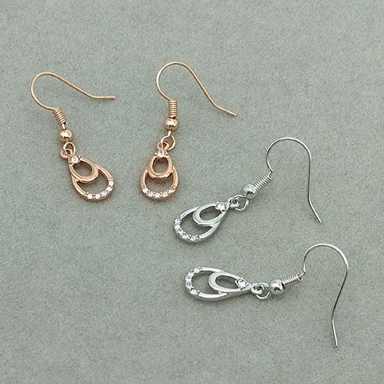 Round Cut Cubic Zirconia in 925 Sterling Silver Earrings 7