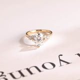 Stunning 1.0 - 2.0 CT Oval Moissanite Engagement Ring with Cluster Design 1
