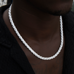 50 CT Round Moissanite Diamond Reptile Silver Necklace For Him 3