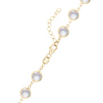 Round Moonstone Lab Made Diamond- June Birthstone Choker Necklace 4