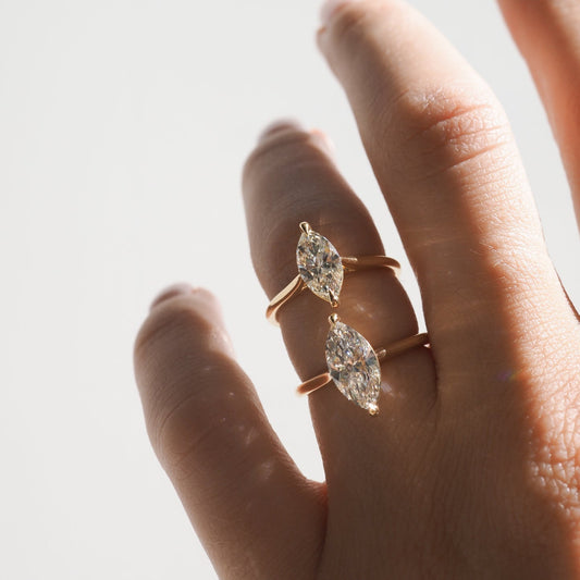 Stunning 1 CT Marquise Moissanite Engagement Ring with Solitaire Design 1